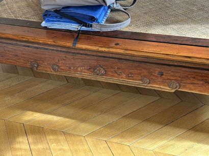 Grande table basse chinois en bois exotique...