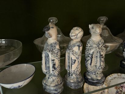 Lot de six personnages anthropomorphes en...