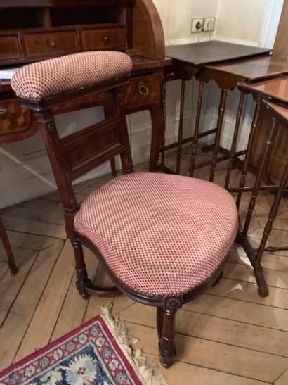 Set of four nesting tables, the tops decorated...