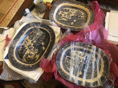 England
Three earthenware dishes decorated...