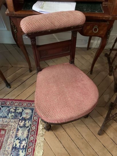Set of four nesting tables, the tops decorated...