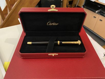 CARTIER, R fountain pen in black composite,...