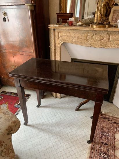 Two Louis XV style bedside tables. One game...