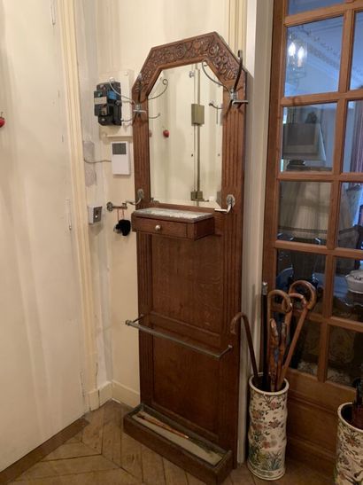Wall-mounted coat rack and umbrella stand...