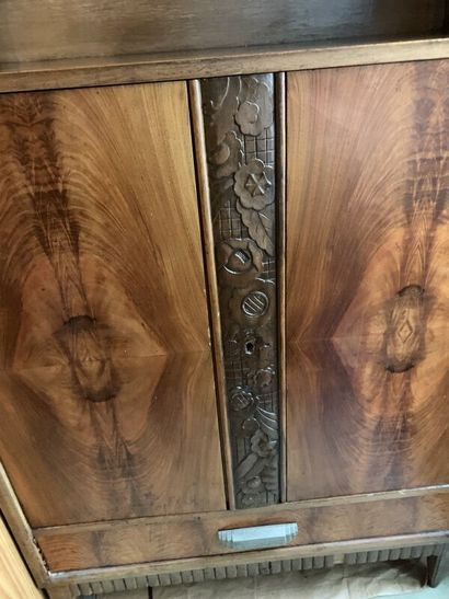 Double-leaf sideboard decorated with stylized...