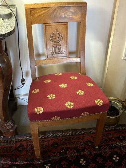 Pair of Empire-style band chairs 