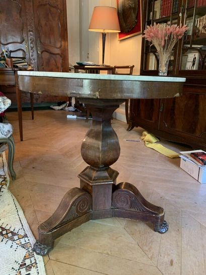 Louis-Philippe period tripod pedestal table,...