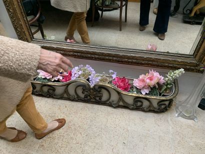 Gilt bronze planter with scrolling motif....