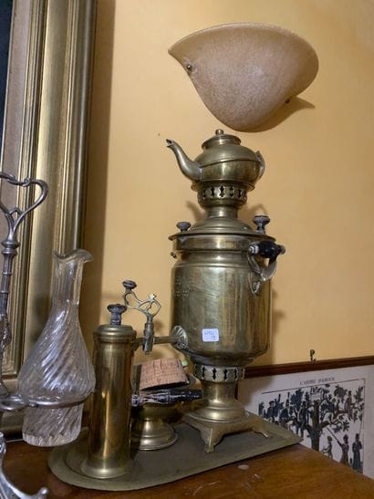 Copper samovar.