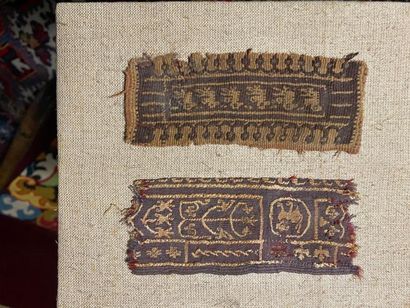 Two pieces of Coptic embroidery.