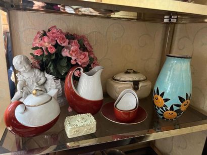 A batch of ceramics including an Art Deco...