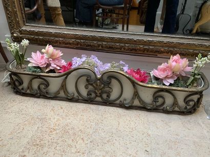 Gilt bronze planter with scrolling motif....