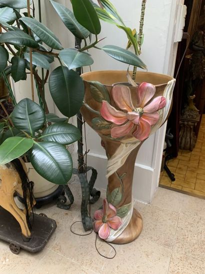 Decorative ceramic planter on foot, style...