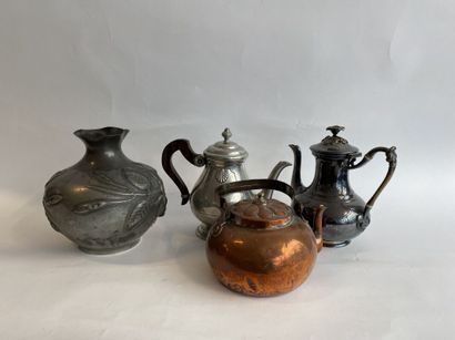 Metal and pewter LOT consisting of two pourers....