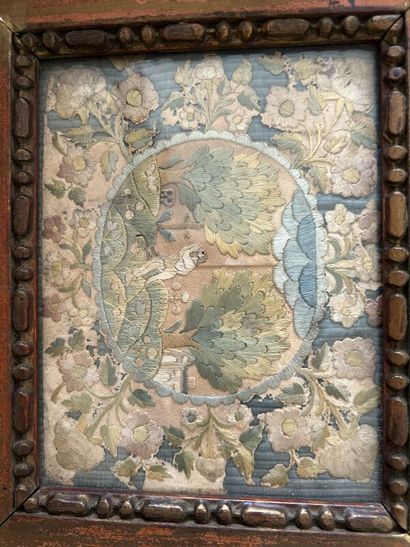 Silk embroidered with a calvary design,
Dim:...