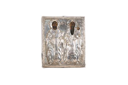 Icon of two saints. Balkans (?), 19th century.
Left...