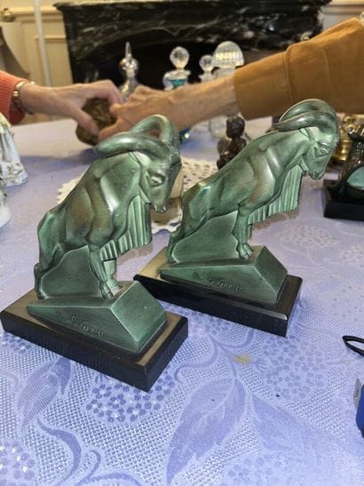 Max LE VERRIER (1891-1973)
Pair of ibex bookends
Regula...