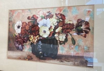 Georges GOINTRE 
Flowers in a cauldron
Watercolor
Signed...