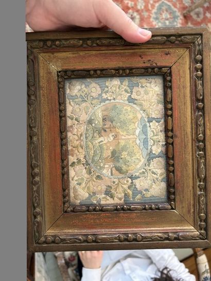 Silk embroidered with a calvary design,
Dim:...