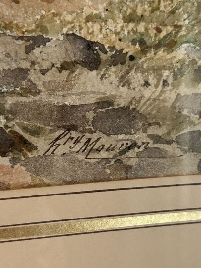Henry Mouren ? 
Watercolor signed lower right...