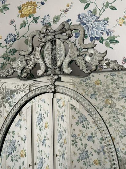 Venetian glass mirror, 
Louis XVI style,...