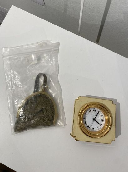 Damaged gilt metal purse and small damaged...