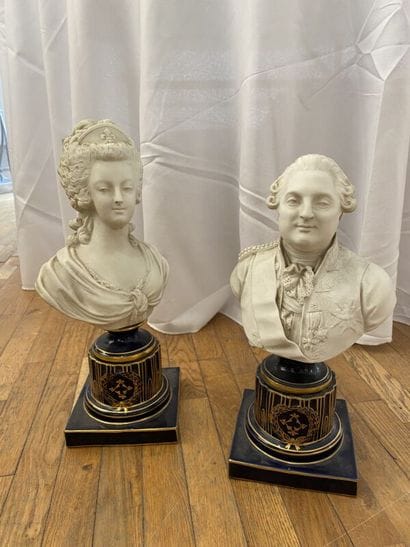 Marie-Antoinette and Louis XVI
Pair of bisque...