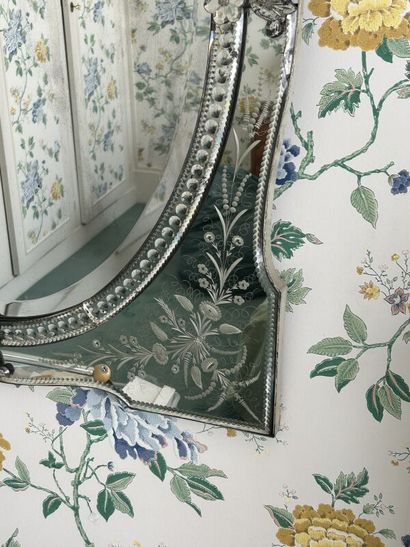 Venetian glass mirror, 
Louis XVI style,...