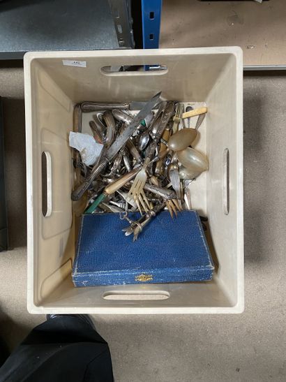 Set of silver-plated flatware and miscel...