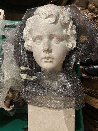 Child's head in plaster