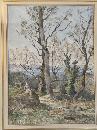 Henry Mouren ? 
Watercolor signed lower right...