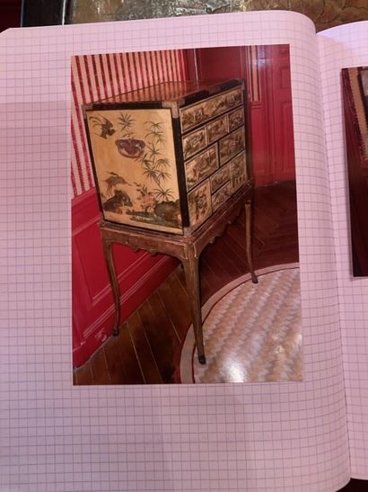 A softwood CABINET decorated on all sides...