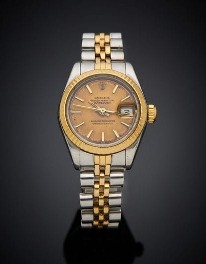 ROLEX 
BRACELET MONTRE en or jaune (750)...