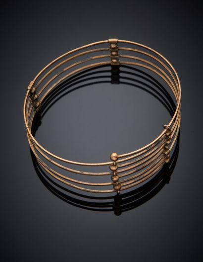 BRACELET en vermeil rose (850‰) ajouré à...