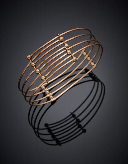BRACELET en vermeil rose (850‰) ajouré à...