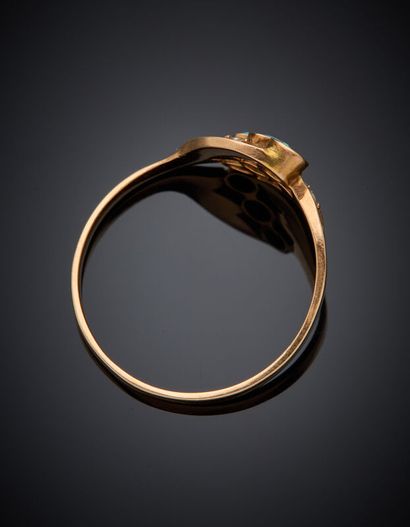 BAGUE en or rose (585) 14 carats, ajouré...