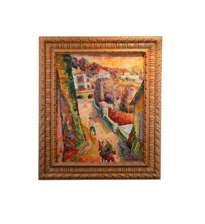 Serge MENDJISKY (1929)
“St. Paul de Vence”
Oil...