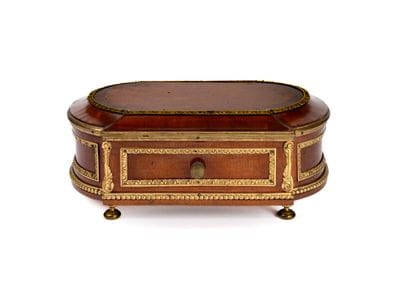 Rectangular box with rounded sides, made...