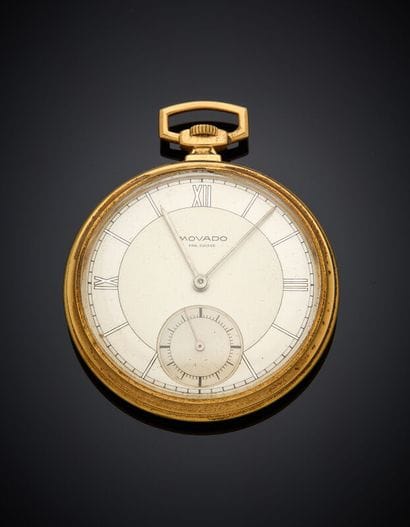 MOVADO 
MONTRE de POCHE en or jaune (750‰)....