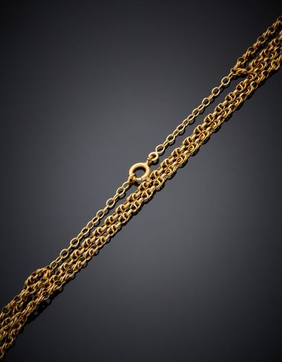 CHAINE en or jaune (750‰). Sans fermoir.
Long.:...