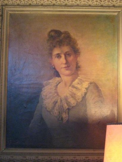 A.BARROIS (XIXème siècle)
Jeune femme à la...