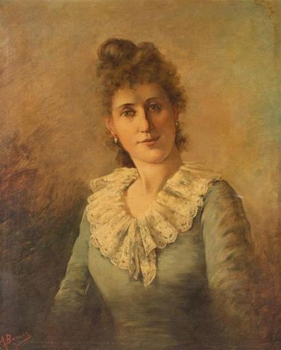 A.BARROIS (XIXème siècle)
Jeune femme à la...