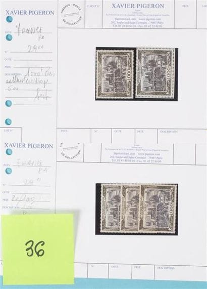 France PA 29 ** 1000 F Paris 5 exemplaires...