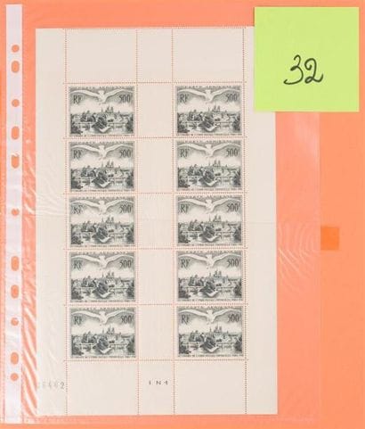 France PA 20 ** 500F Vert UPU 1 Feuillet...