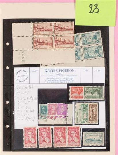 France lot 291/3** 300** 313**(bloc de 4Cd)...