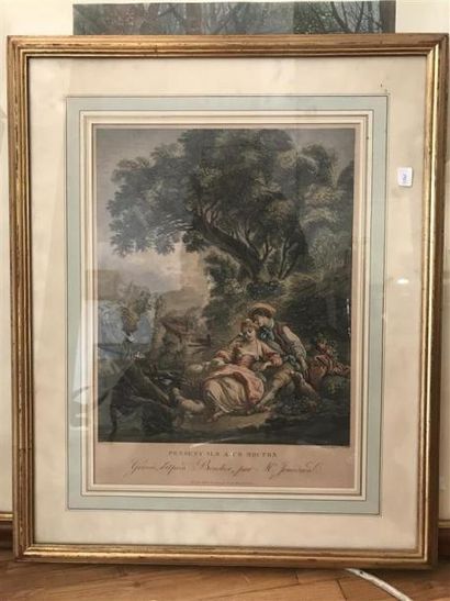 Gravure d'après Boucher titrée 