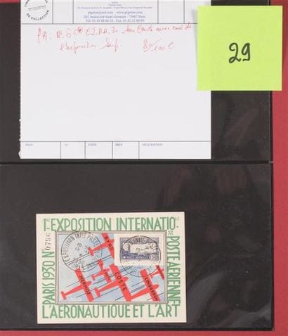 France PA 6c EIPA 30 sur carte avec Cad de...