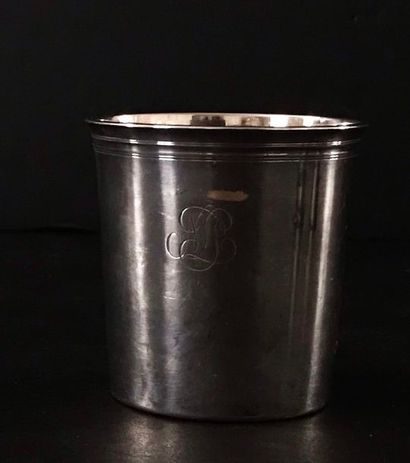 Timbale tronconique unie en argent 950 °/°°,...