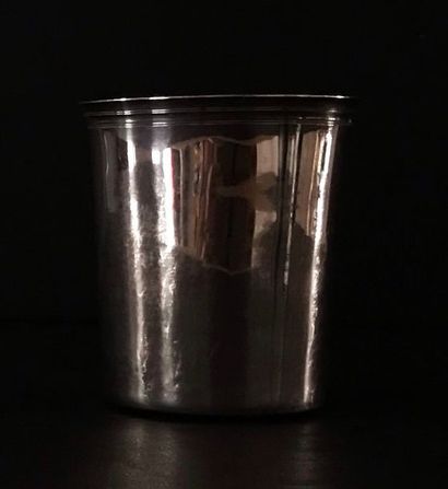 Timbale tronconique en argent uni 950 °/°°,...
