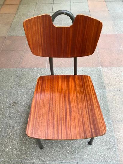 Pierre GUARICHE : 4 Prefacto chairs

Mahogany...
